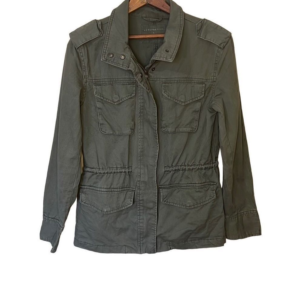 Aeropostale 100% Cotton Drawstring Waist Full Zip Jacket - Picture 2 of 8